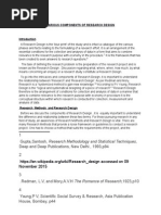 Download VARIOUS COMPONENTS OF RESEARCH DESIGN by tony sarao SN292503390 doc pdf