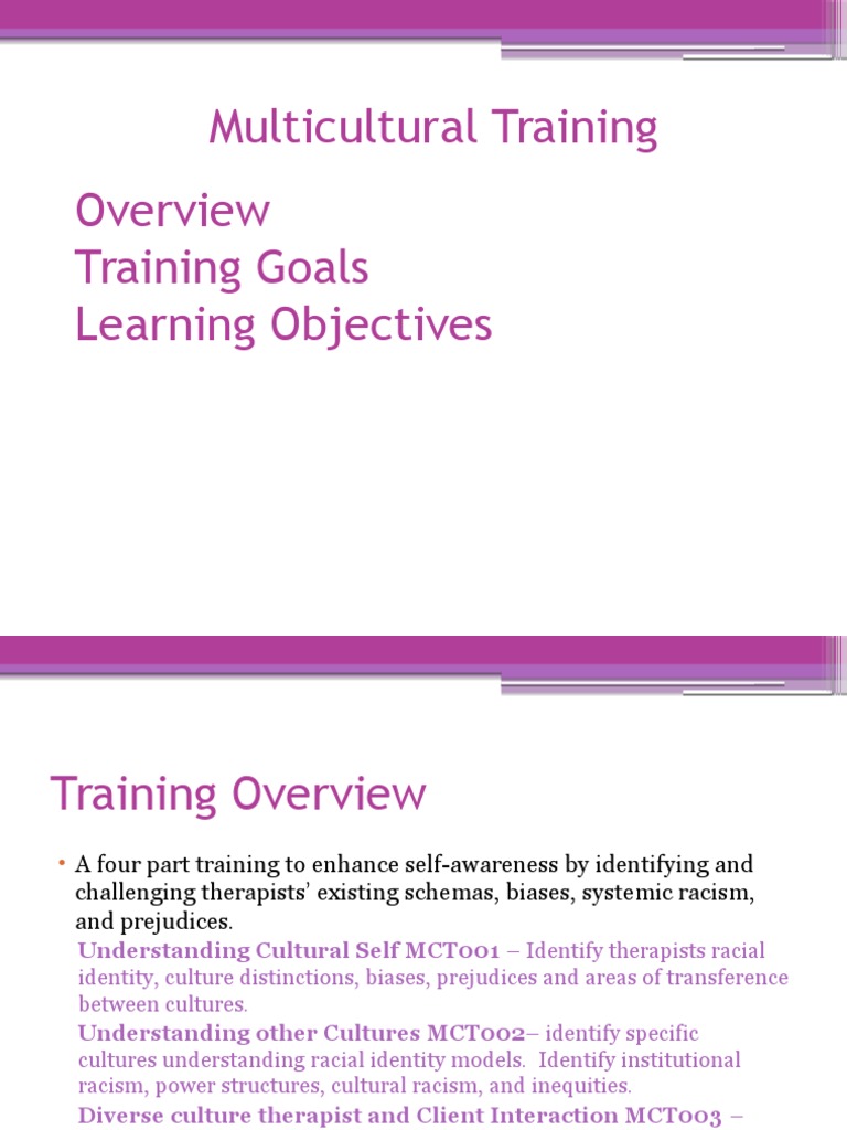 Multicultural Training for Therapists | PDF | Career & Growth | Self ...
