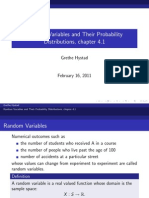 Random Variables and Probability Distributions (Ch 4.1