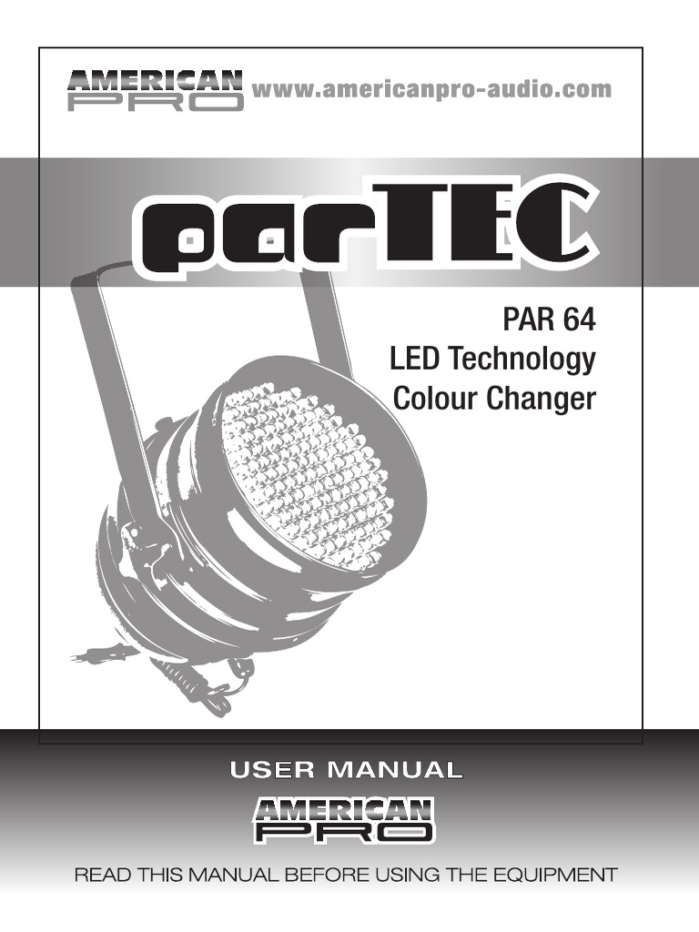 PAR 64 LED Color Changer Manual | PDF | Vision | Light