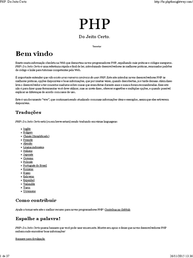 PHP Do Jeito Certo | PDF | Php | Classe (programação de computadores)