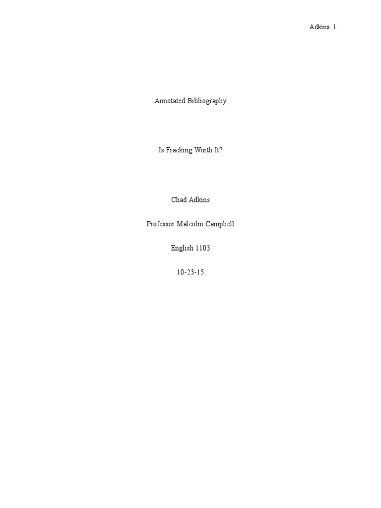 Annotated Bibliography 1 | PDF