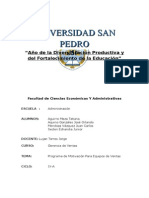 Programa de Motivación para Un Equipo de Ventas