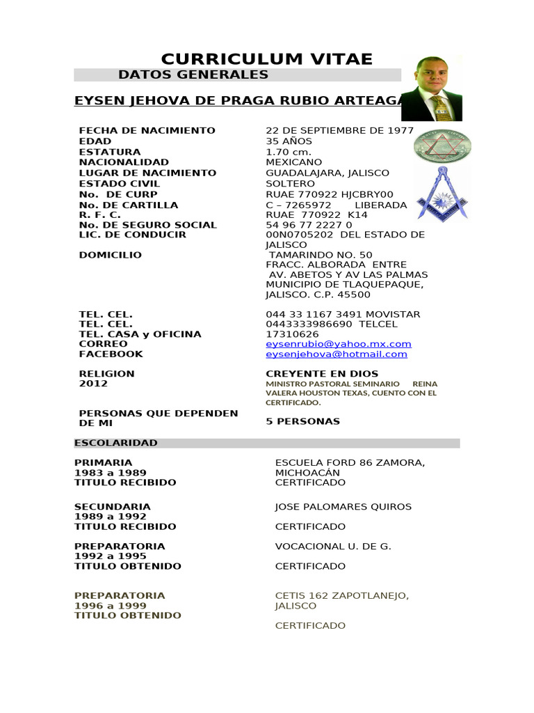 Deportes curriculum vitae 02 image