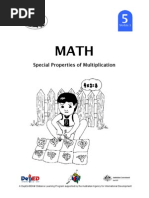 Math 5 DLP 3 - Special Properties of Multiplication