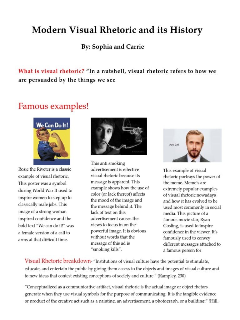 Visual Rhetoric: Persuasion Through Images | PDF | Rhetoric | Persuasion