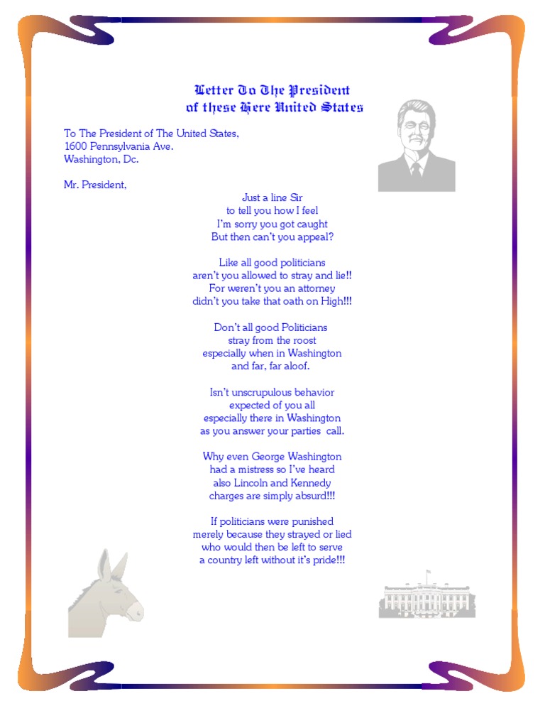 Poetic Letter to the President | PDF