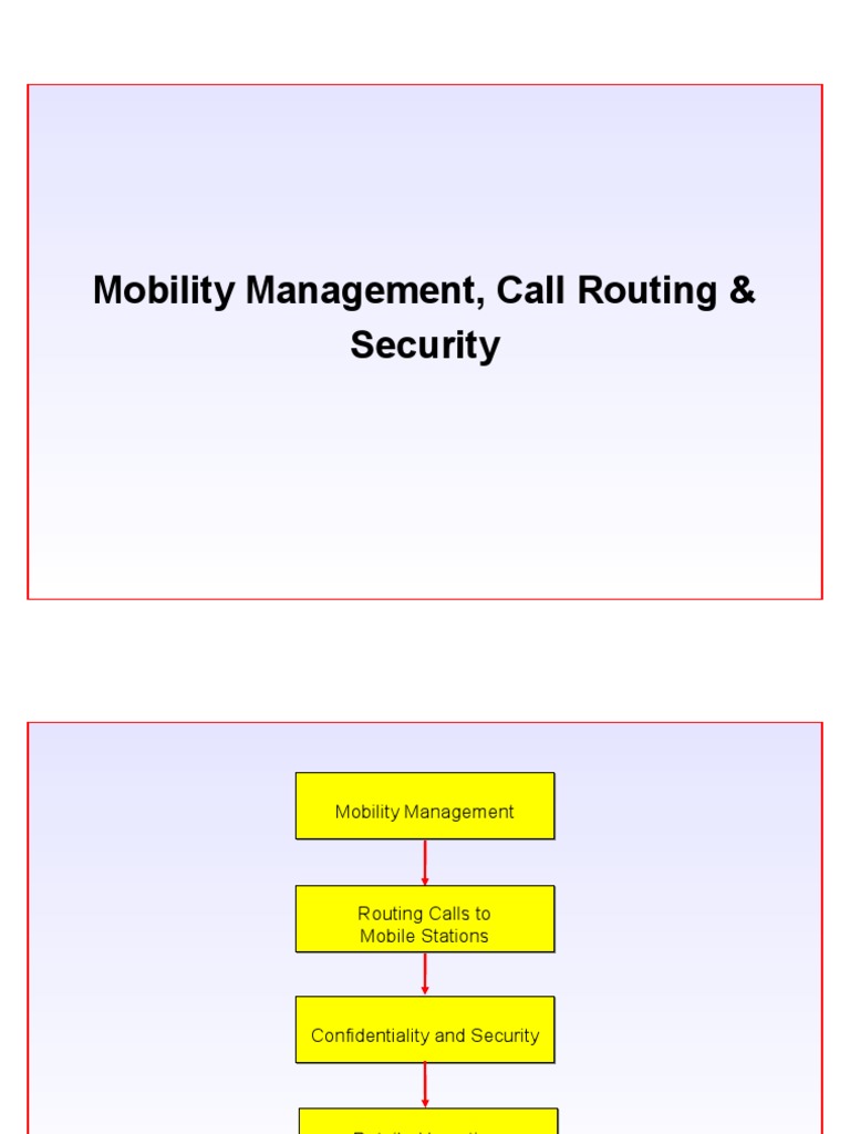 Mobility Management, Call Routing & Security | PDF | Computers ...