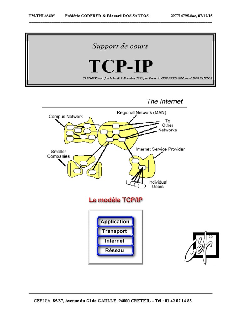 Introduction au protocole TCP/IP | PDF | Adresse IP | Suite des ...