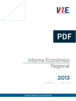 Ier II Trimestre 2013 Informe Económico Regional Ine