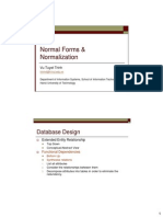 Normal Forms & Normalization: Database Design