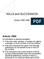 Wills and Succession: Article 1050-1060