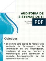 UTSV - Auditoria de Sistemas de TI Unidad I - 2015