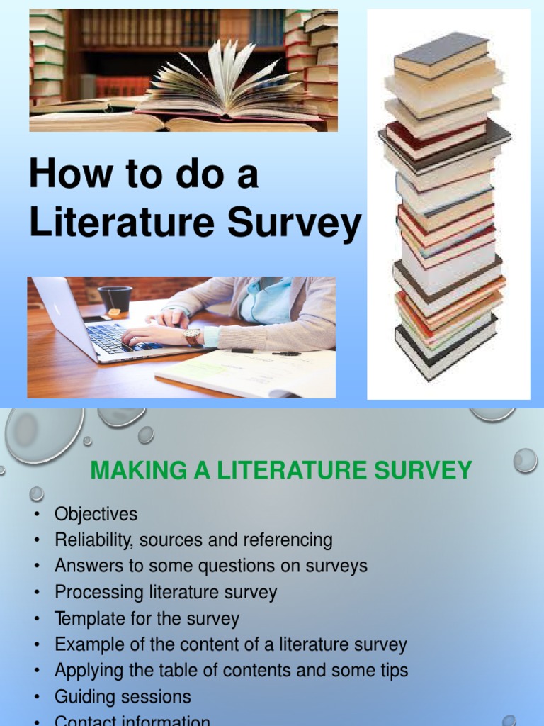 difference between literature survey and research