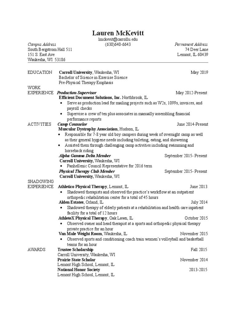 Lauren McKevitt's Professional Profile | PDF