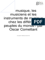 La Musique, Les Musicients Et Les Instruments de Musique Chez Les Différents Peuples Du Monde