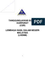 Tanggungjawab Sosial Korporat (CSR) Lembaga Hasil Dalam Negeri Malaysia (LHDNM)