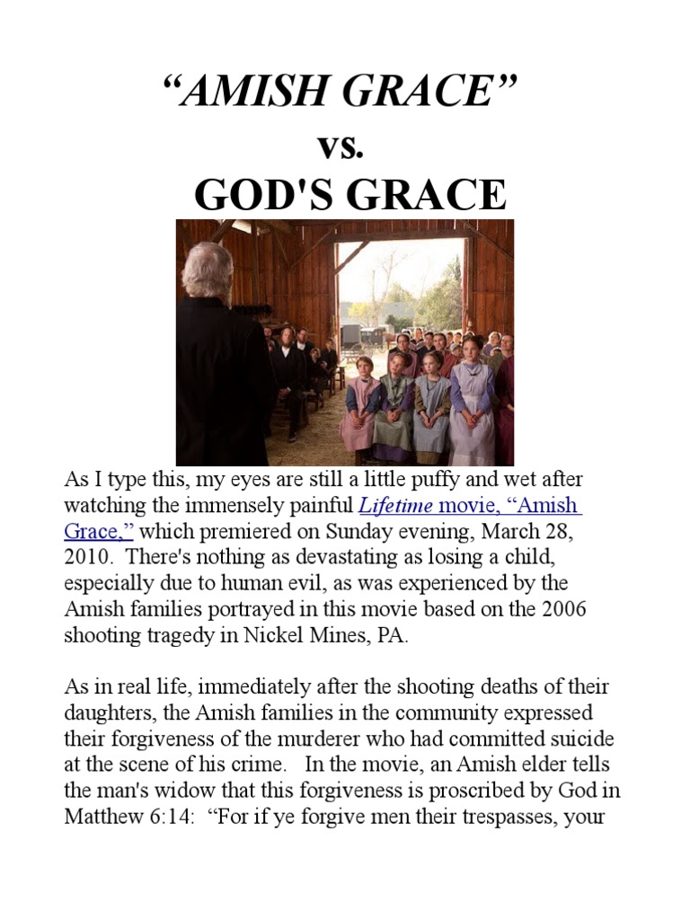 Amish Grace After Tragedy PDF Grace In Christianity