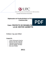 Proyecto de Rehabilitacion de La Av1 - Vitteri