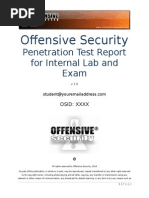 Offensive Security: Penetration Test Report For Internal Lab and Exam