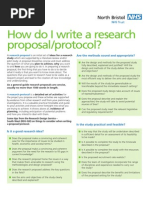 How Do I Write A Research Proposal/protocol?