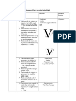 Lesson Plan for Letter V