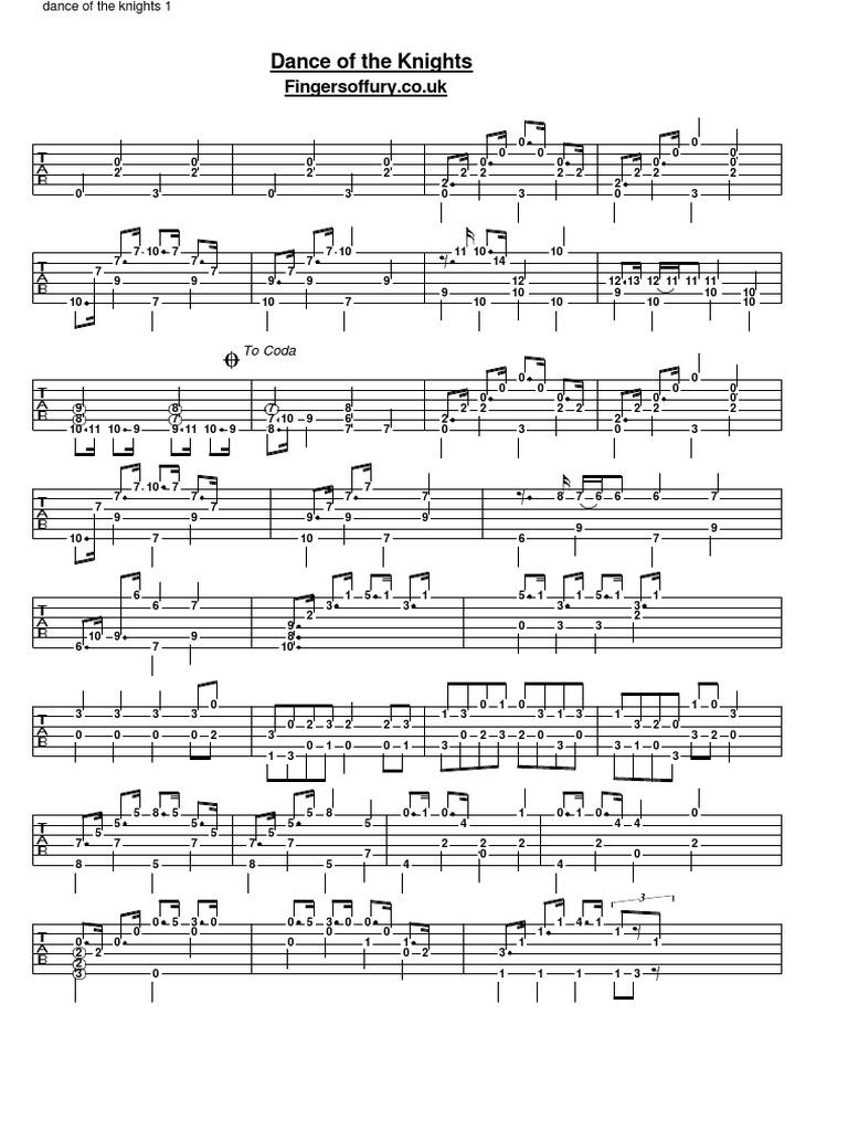 Dance of the Knights Fingersoffury