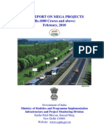 Report On Mega Projects (Rs.1000 Crores and Above) February, 2010