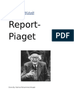 Report-Piaget: Done By: Fatima Mohammed Alkaabi