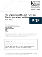 ADAMS, Ruth (2008) - The Englishness of English Punk - Sex Pistols, Subcultures and Nostalgia