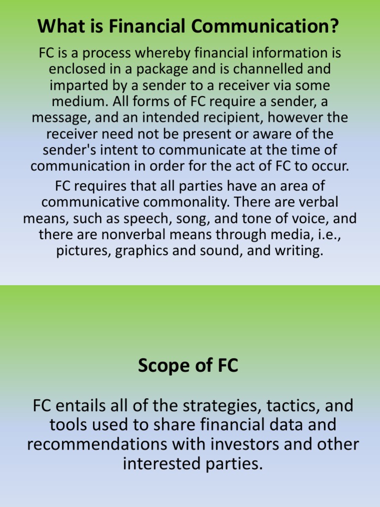 Understanding Financial Communication | PDF | Credit Rating Agency ...