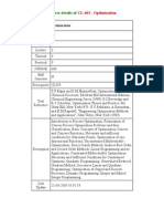 Course Info For CL 603