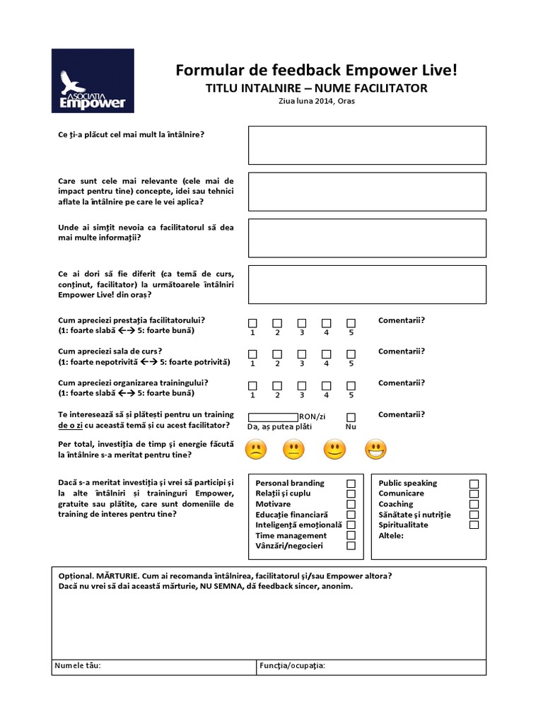 Formular Feedback | PDF