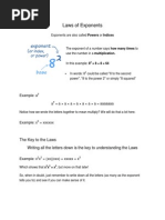 17 Laws of Exponents