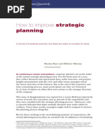 How to Improve Strategic Planning