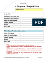 Business Proposal / Project Plan: Applicant Company's Information