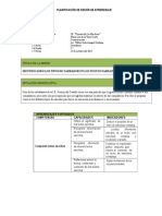 Sesión de Aprendizaje Tipos de Narrador