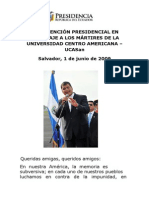 06 01 09 Discurso Universidad Centro Ucasan