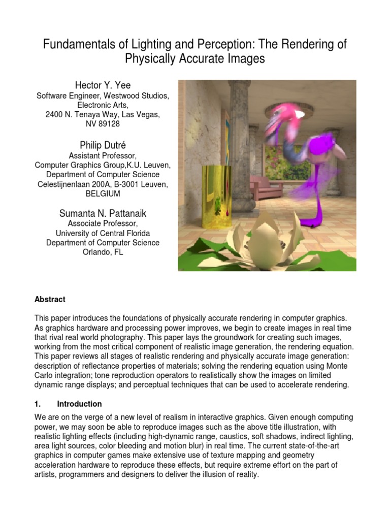 Physically Accurate Image Rendering | PDF | Rendering (Computer ...