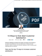 15 Ways To Kick Start Customer Satisfaction - Steve Cartwright - LinkedIn