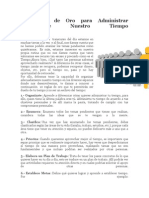 10 Reglas de Oro para Administrar Eficazmente Nuestro Tiempo