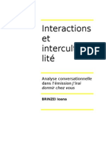 Interactions Et Interculturalité