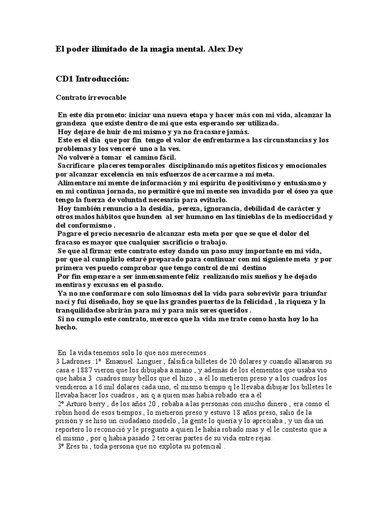 Poder Ilimitado de la Magia Mental | PDF | Mente | Adultos