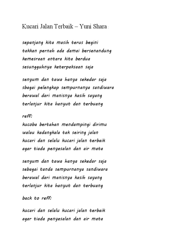 Lirik Lagu Lagu Indonesi Jawa