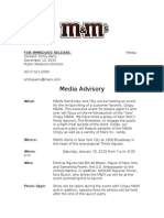 Media Advisory - M Ms