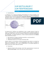 Clostridium Botulinum y Clostridium Perfringens Resumen para Gastronomía