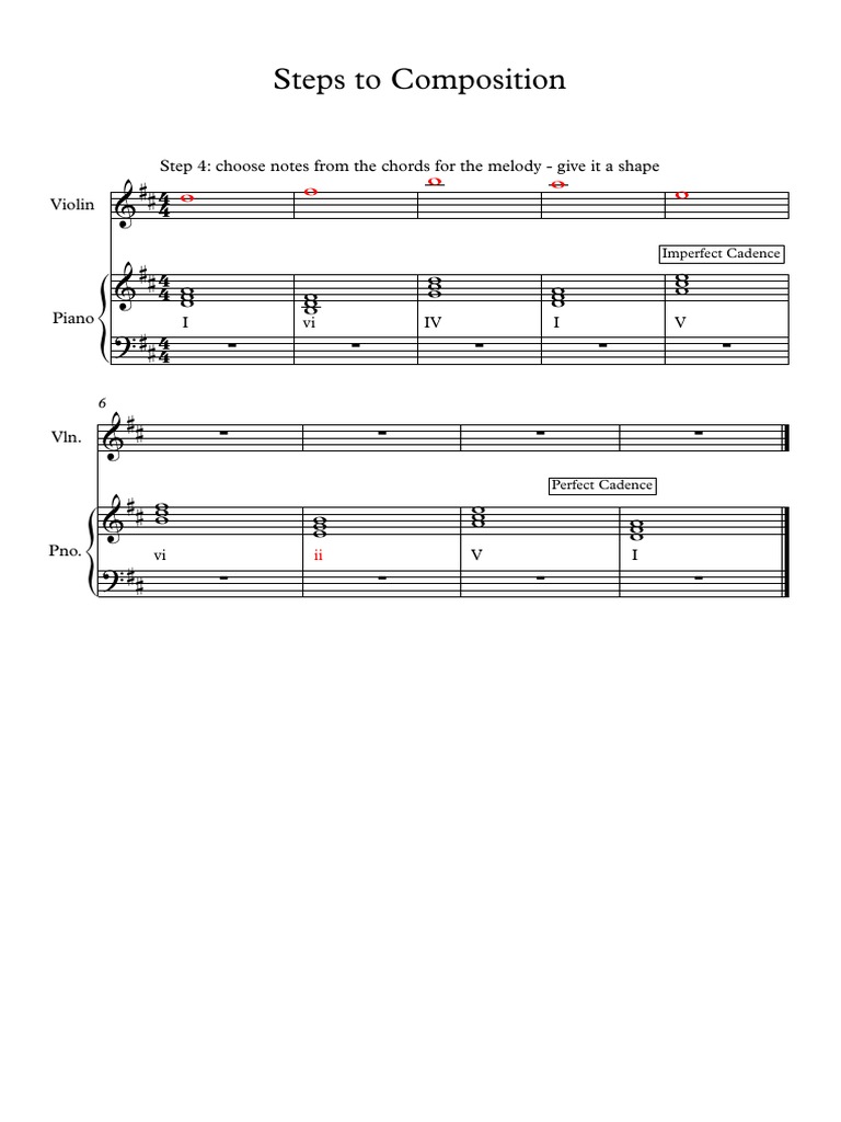 Steps To Composition4 - Full Score | PDF | Elements Of Music | Harmony