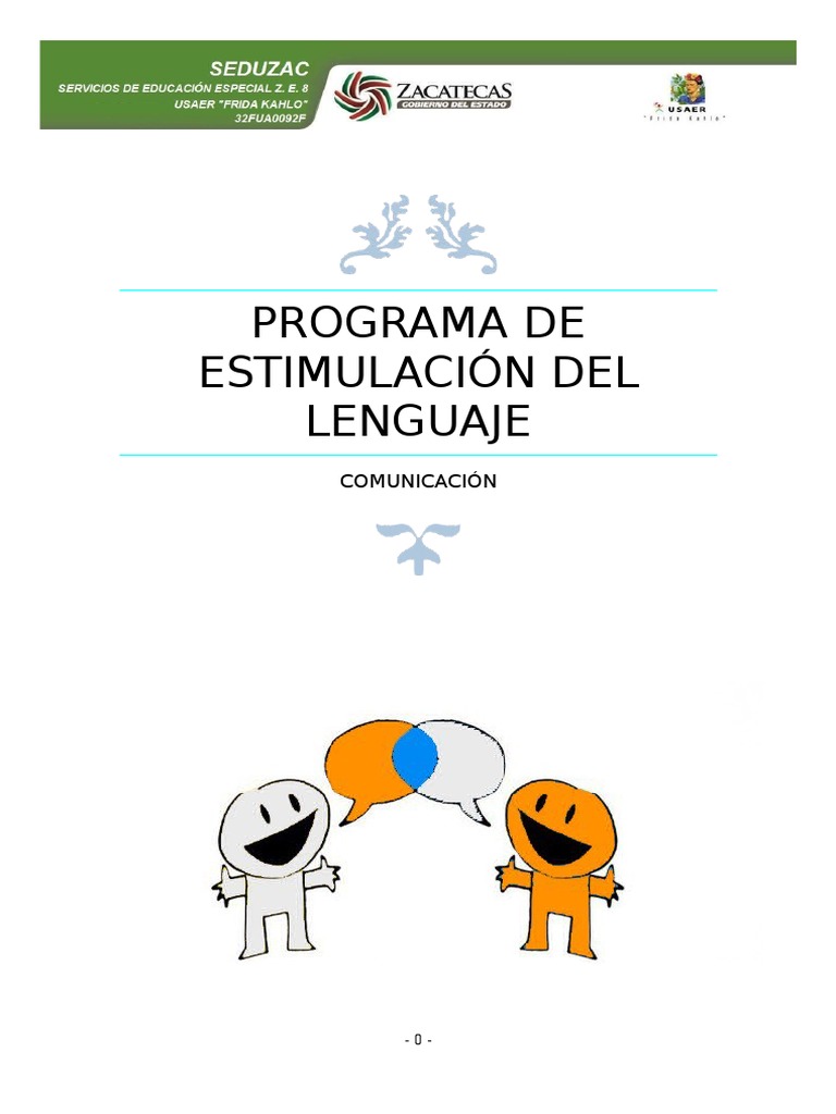 Programa de Estimulacion de Lenguaje | PDF | Palabra | Sílaba