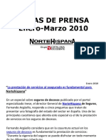 Nortehispana Seguros, Notas de Prensa Primer Trimestre