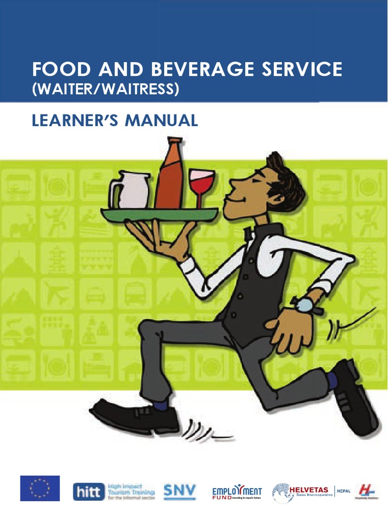 Waiter Learner Manual English Pdf Restaurants Tableware